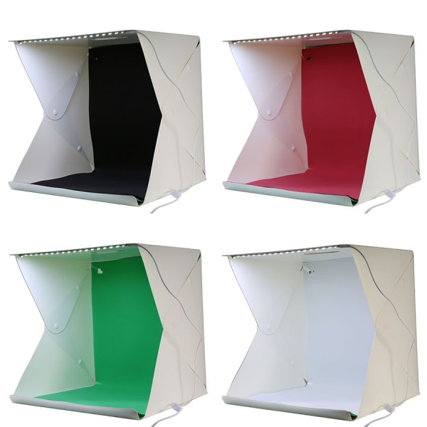 Mini Folding Studio Diffuse Soft Box With LED Light